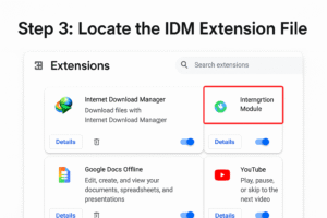 add the IDM extension to Chrome manually