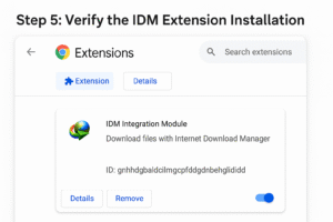 add the IDM extension to Chrome manually