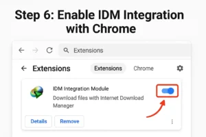 add the IDM extension to Chrome manually