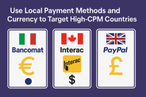 Use Local Payment Methods and Currency to Target High-CPM Countries