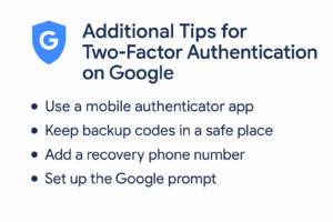 Additional Tips for Two-Factor Authentication on Google