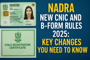NADRA New CNIC and B-Form Rules 2025