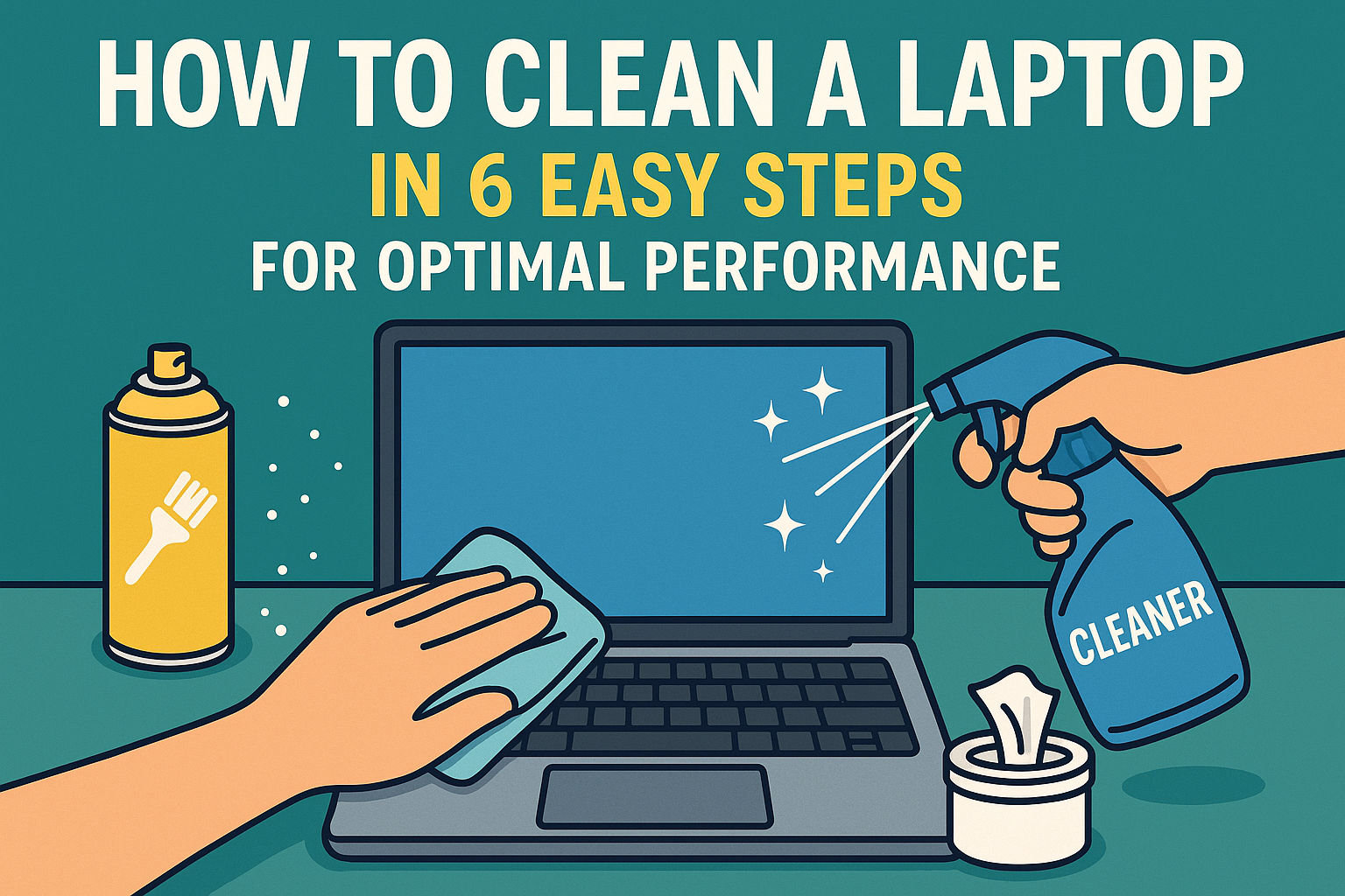 how to clean a laptop
