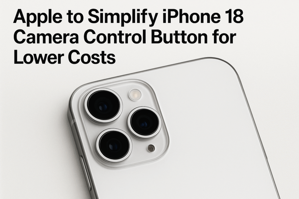Apple to Simplify iPhone 18 Camera