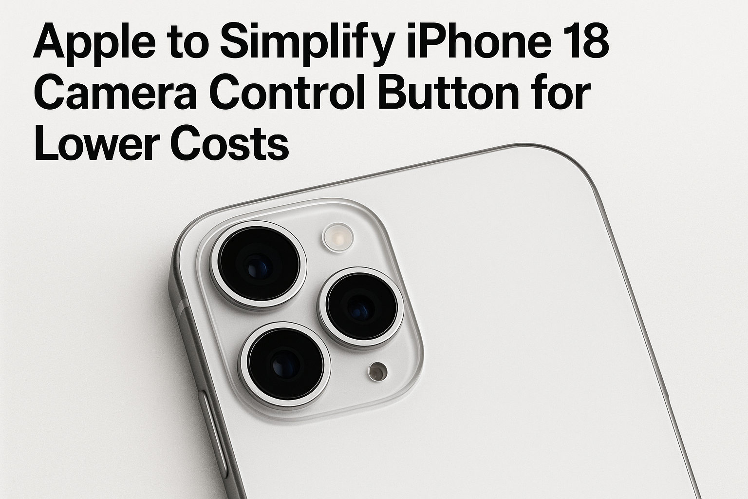 Apple to Simplify iPhone 18 Camera